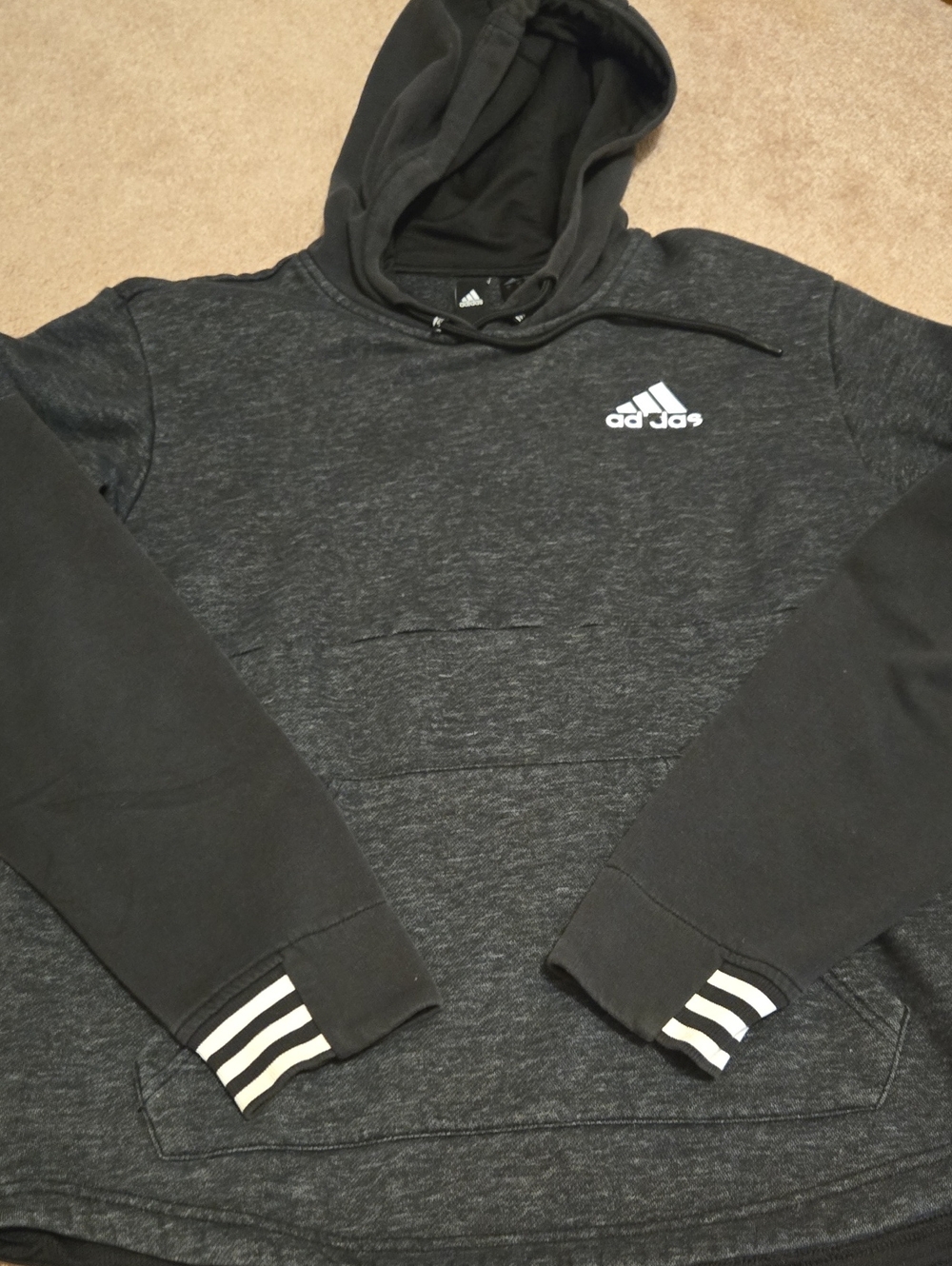 Adidas Men’s Black Heather Pullover Hoodie